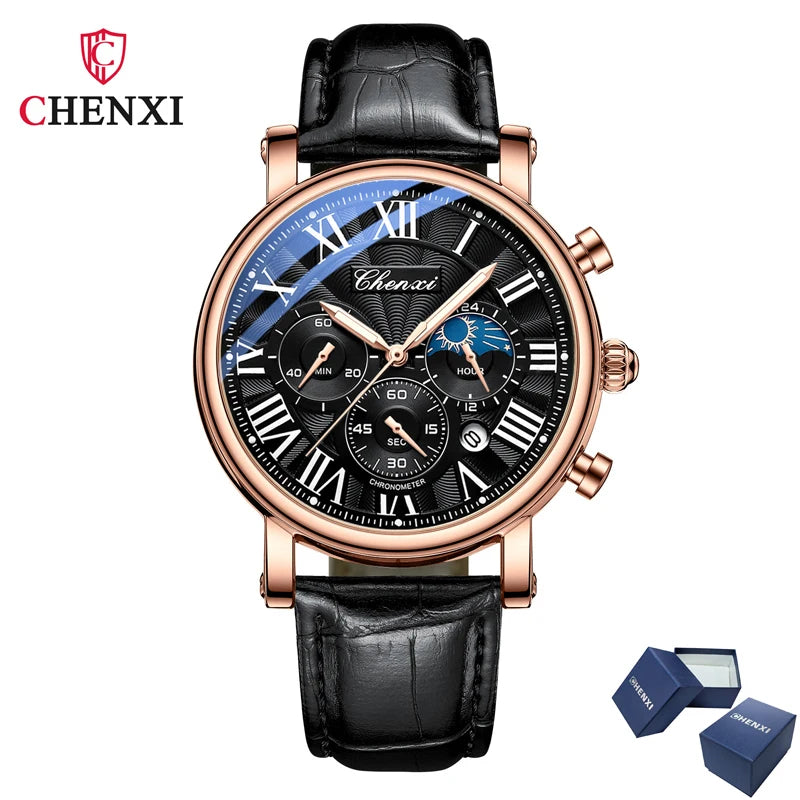 Avenox™ Business Moon Phase Quartz Watch