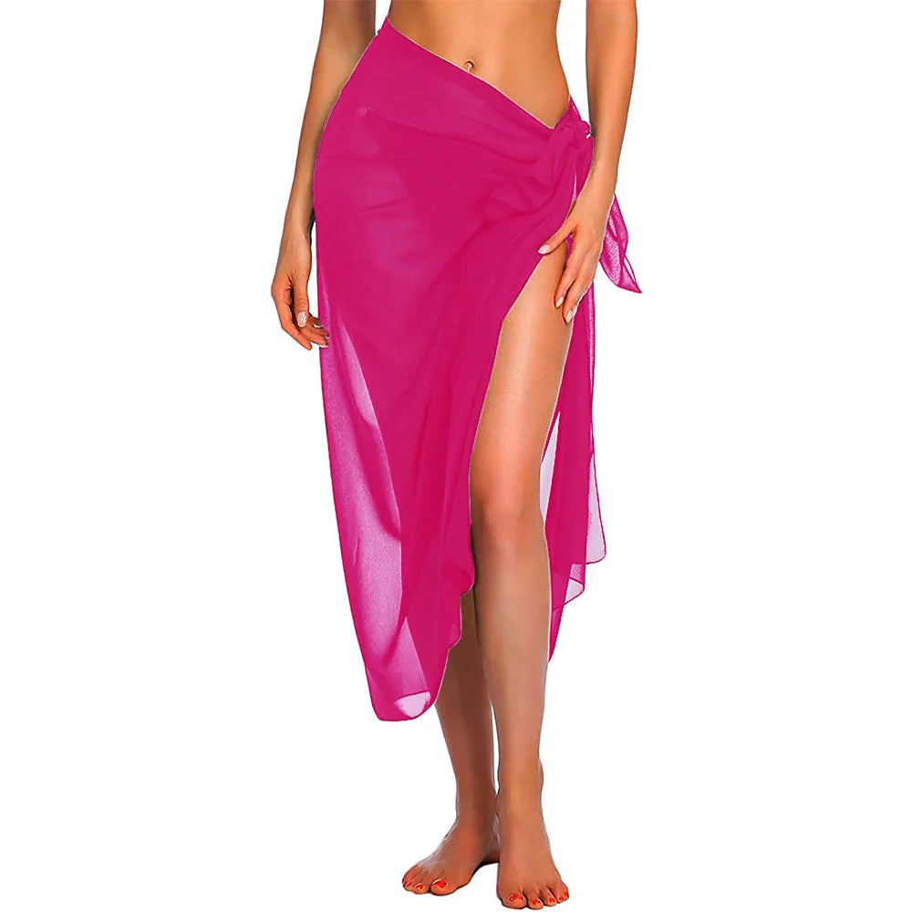 Solayra™ Sheer Beach Sarong – Long & Short Bikini Wrap Skirt Cover-Up for Women