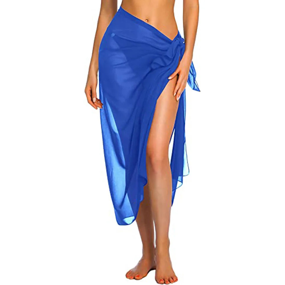 Solayra™ Sheer Beach Sarong – Long & Short Bikini Wrap Skirt Cover-Up for Women