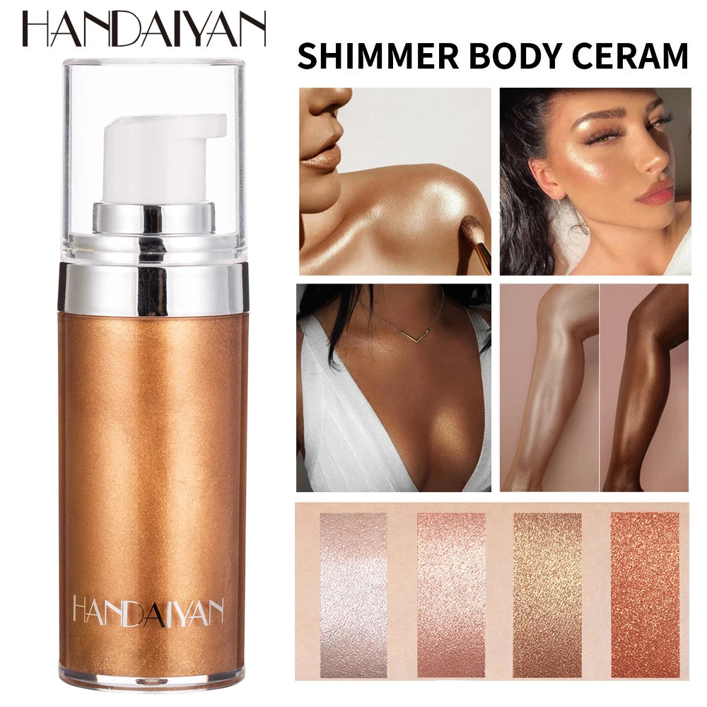 GlowGoddess™ Body & Face Highlighter – Summer Radiance Shimmer Lotion