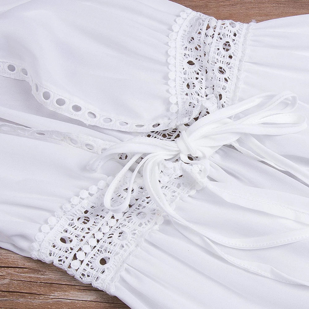 Solayra™ Boho Lace Beach Cover-Up