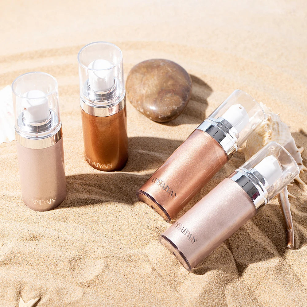 GlowGoddess™ Body & Face Highlighter – Summer Radiance Shimmer Lotion