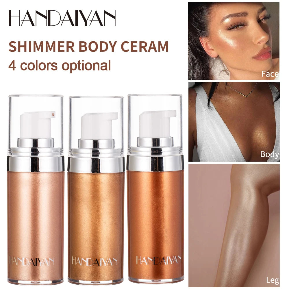 GlowGoddess™ Body & Face Highlighter – Summer Radiance Shimmer Lotion