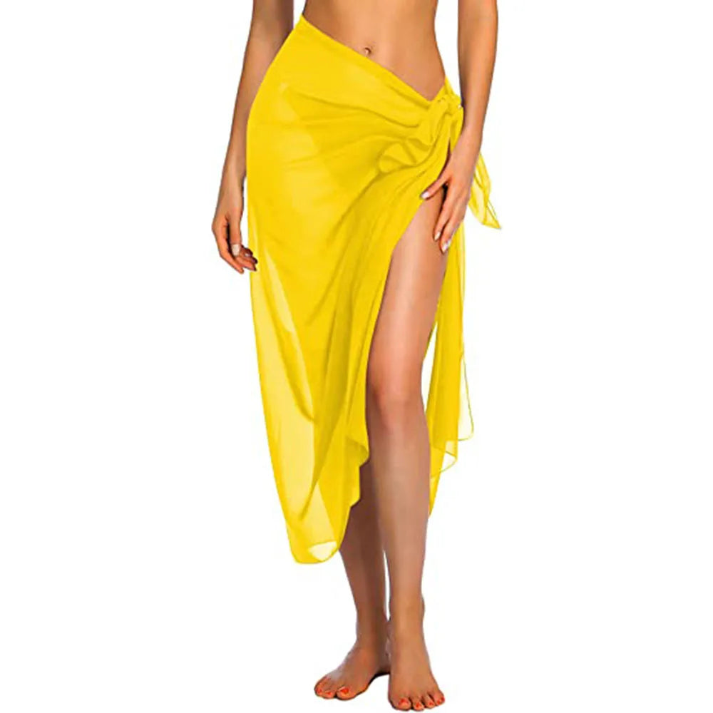 Solayra™ Sheer Beach Sarong – Long & Short Bikini Wrap Skirt Cover-Up for Women