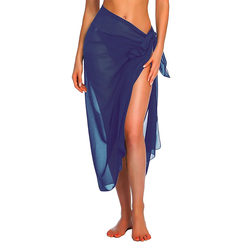 Solayra™ Sheer Beach Sarong – Long & Short Bikini Wrap Skirt Cover-Up for Women
