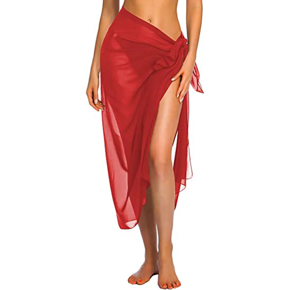 Solayra™ Sheer Beach Sarong – Long & Short Bikini Wrap Skirt Cover-Up for Women