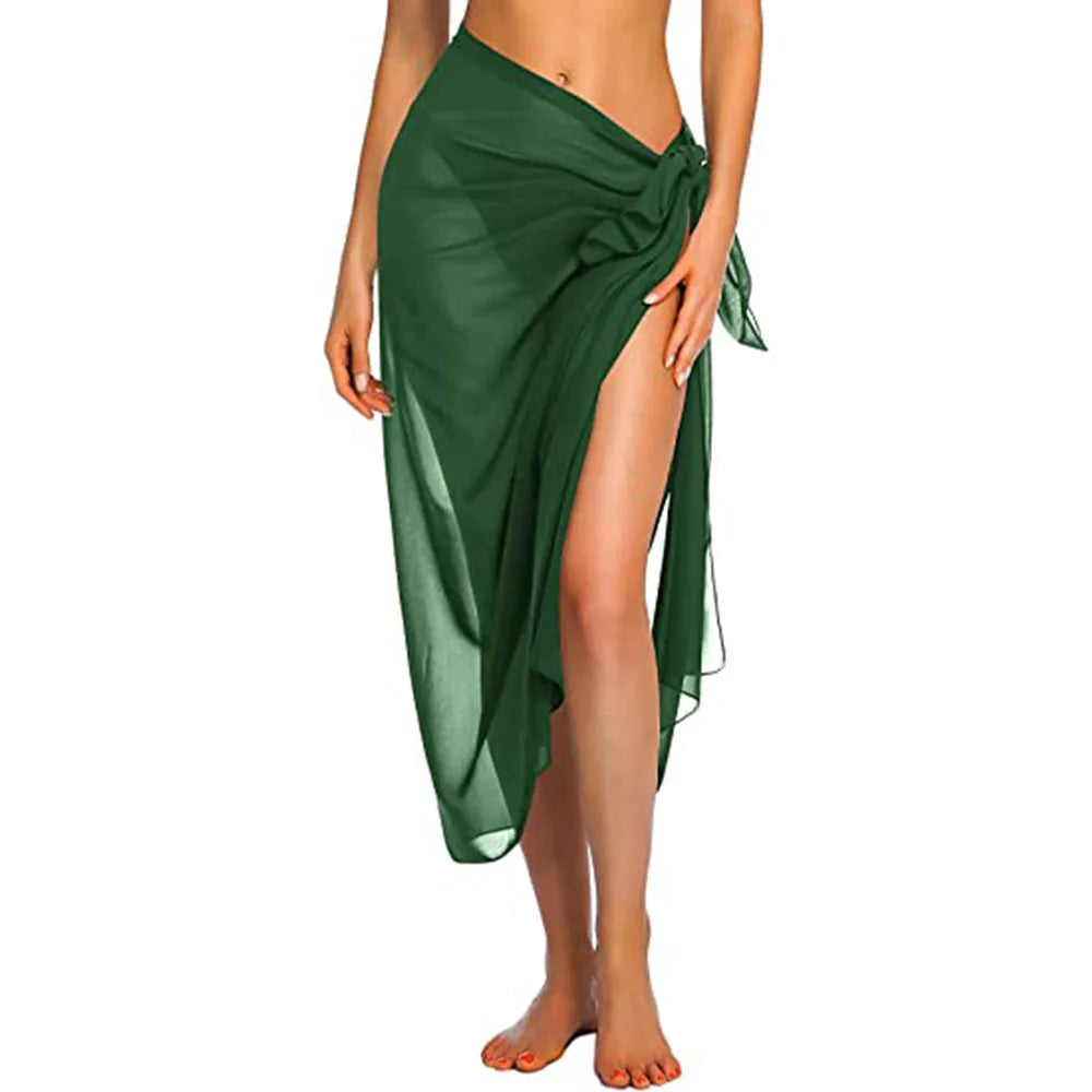 Solayra™ Sheer Beach Sarong – Long & Short Bikini Wrap Skirt Cover-Up for Women