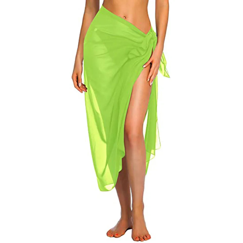 Solayra™ Sheer Beach Sarong – Long & Short Bikini Wrap Skirt Cover-Up for Women