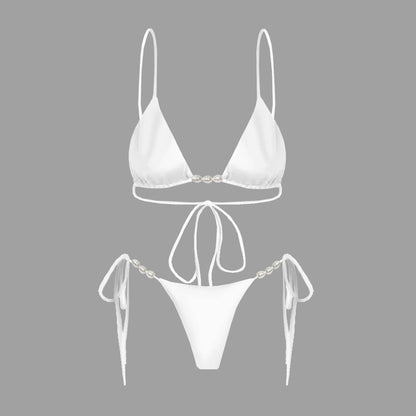 PearlLuxe™ 3-Piece Bikini Set with Cover-Up