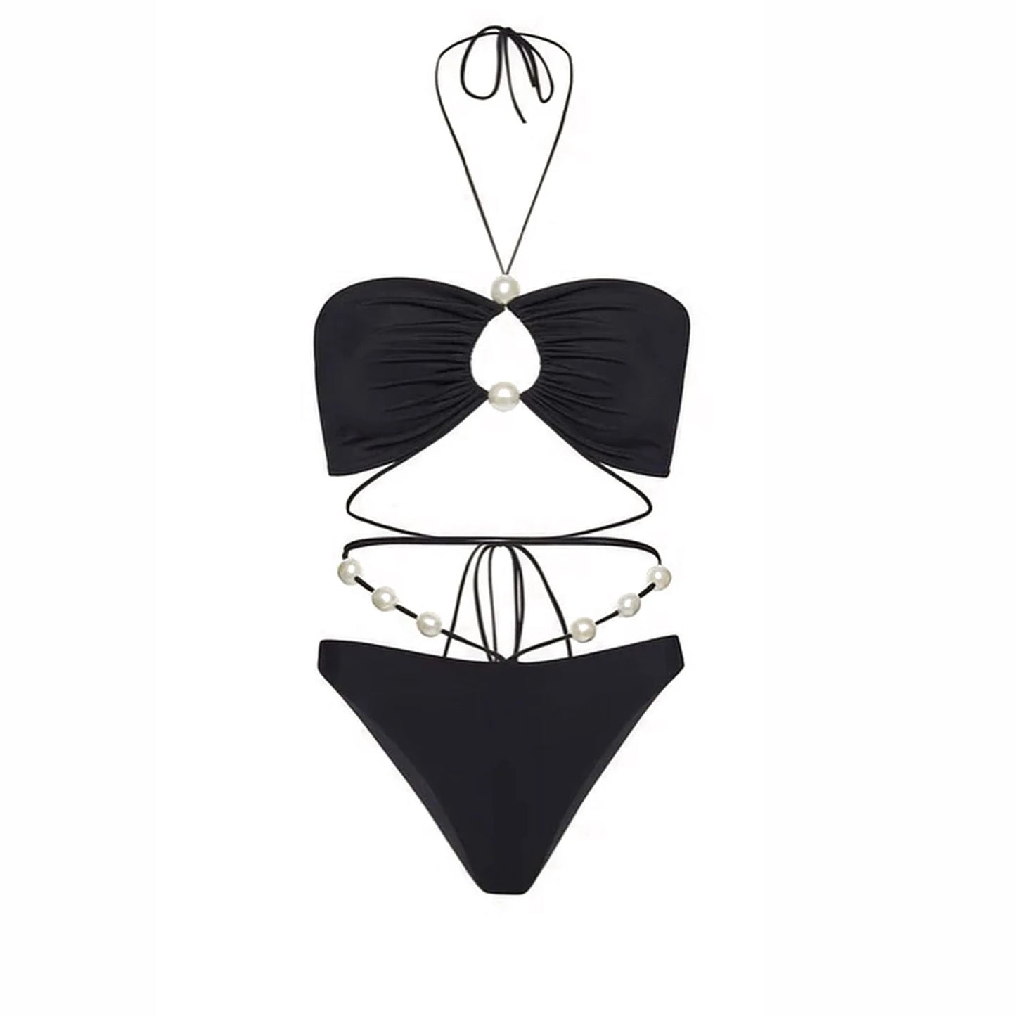 PearlLuxe™ 3-Piece Bikini Set with Cover-Up