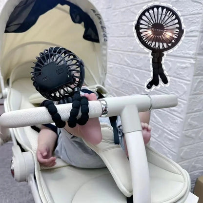 BreezeBud™ Clip-On Stroller Fan with Flexible Tripod