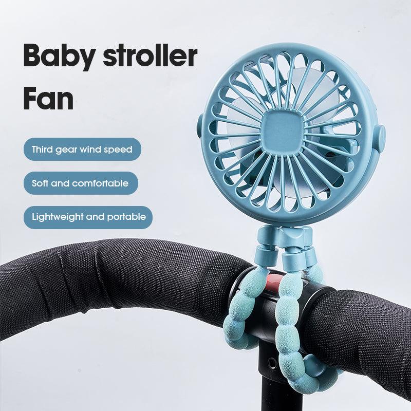 BreezeBud™ Clip-On Stroller Fan with Flexible Tripod