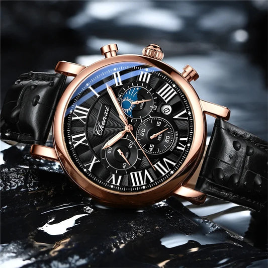 Avenox™ Business Moon Phase Quartz Watch