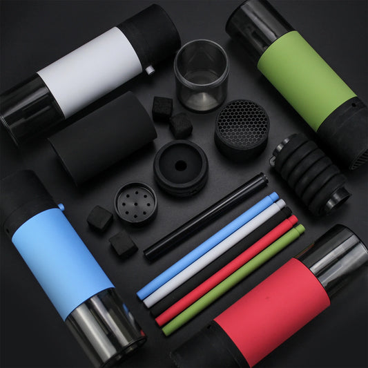 SmokeMate™ Portable Anti-Scald Hookah Set – Compact Travel Shisha for Car & On-the-Go Use