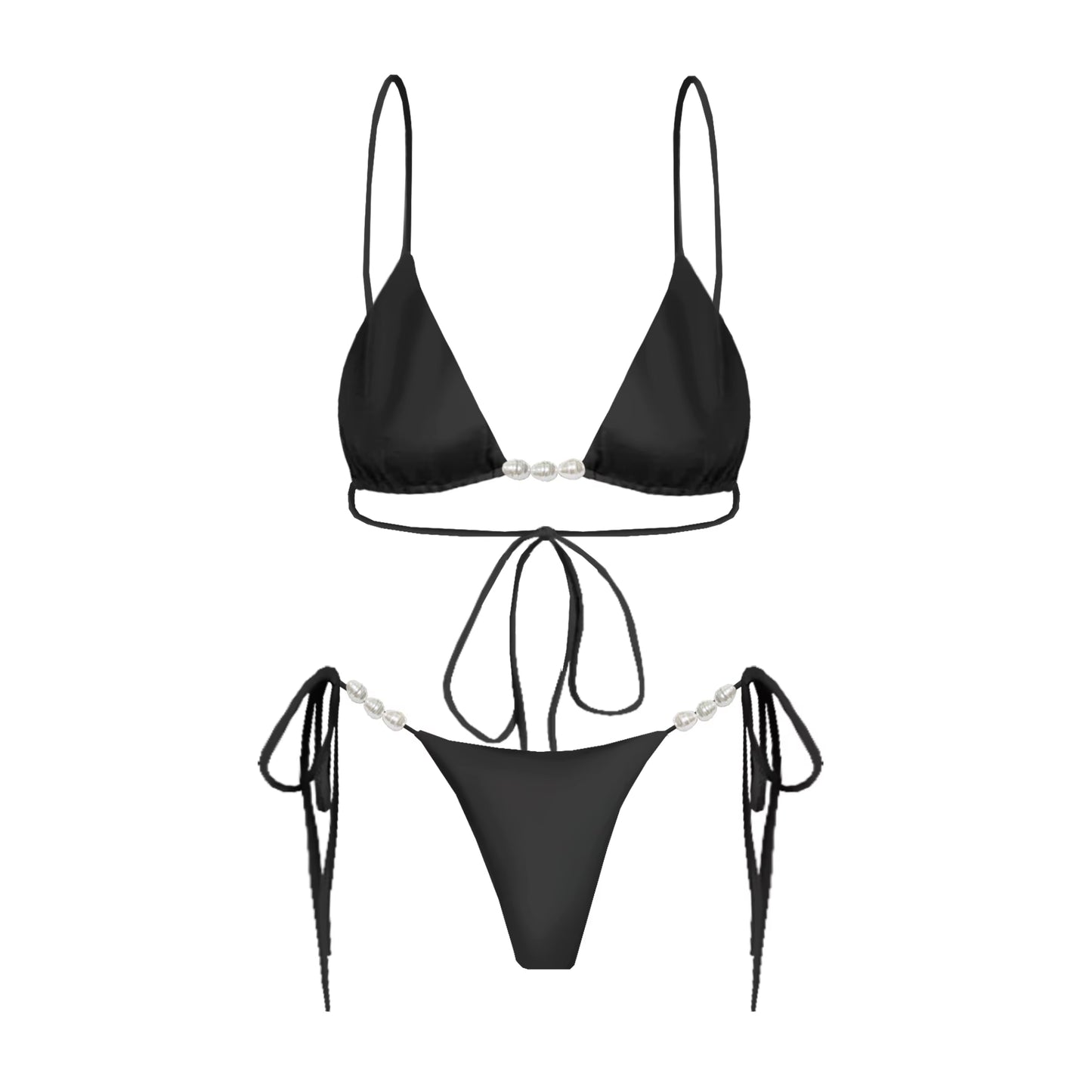 PearlLuxe™ 3-Piece Bikini Set with Cover-Up