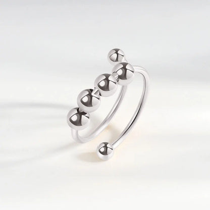 Sparkling Fidget Spinner Ring for Women - Crystal Flower & Butterfly Design, Stress Relief Wedding Jewelry