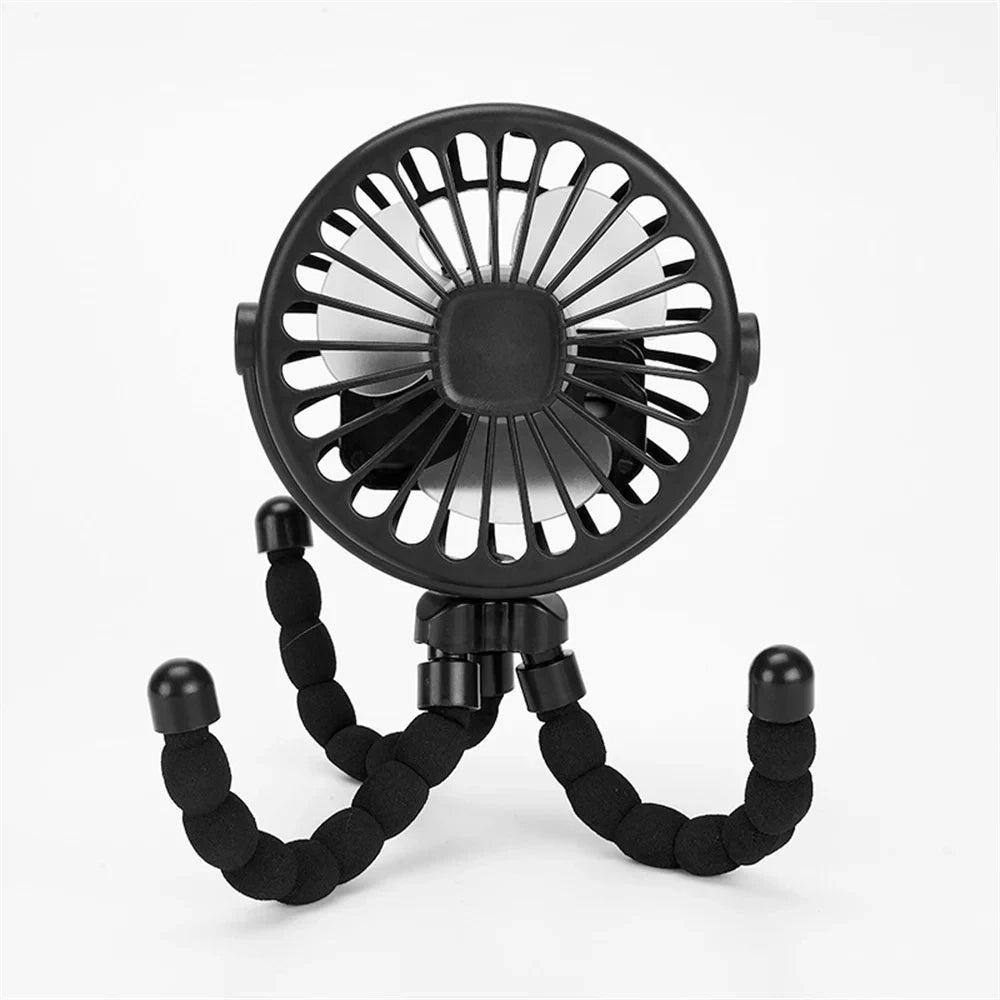 BreezeBud™ Clip-On Stroller Fan with Flexible Tripod