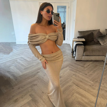 Starluxe™ Shiny Bikini Set with Sheer Cover-Up