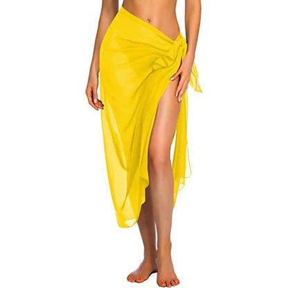 Solayra™ Sheer Beach Sarong – Long & Short Bikini Wrap Skirt Cover-Up for Women