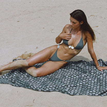 Starluxe™ Shiny Bikini Set with Sheer Cover-Up
