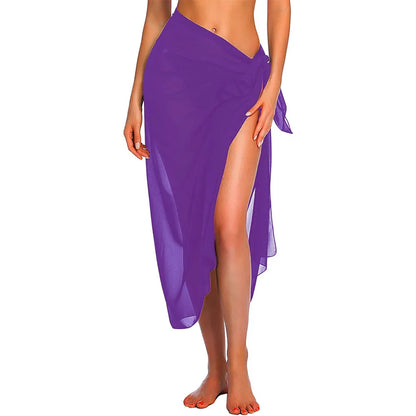 Solayra™ Sheer Beach Sarong – Long & Short Bikini Wrap Skirt Cover-Up for Women