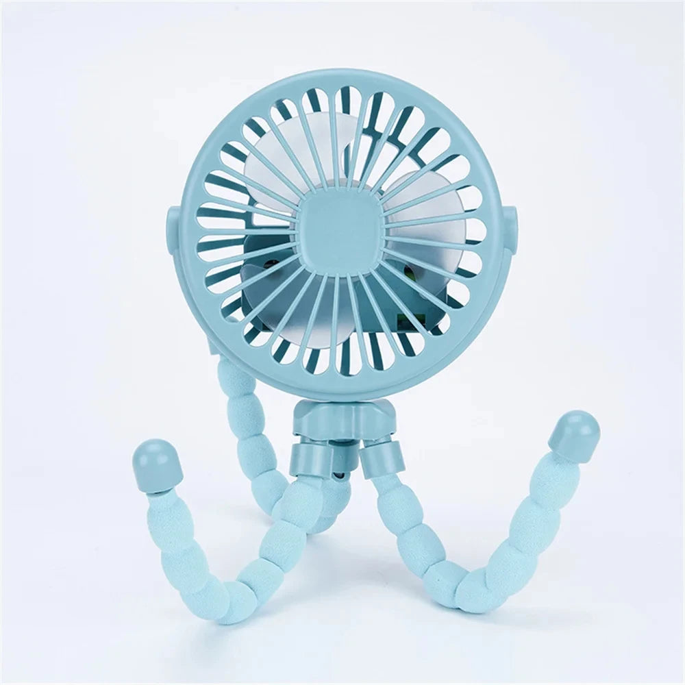 BreezeBud™ Clip-On Stroller Fan with Flexible Tripod