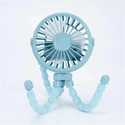 BreezeBud™ Clip-On Stroller Fan with Flexible Tripod