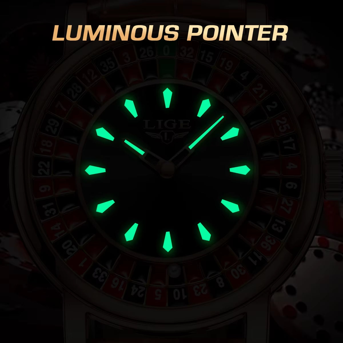 Avenox™ Roulette Dial Leather Watch
