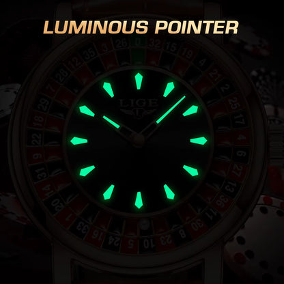 Avenox™ Roulette Dial Leather Watch