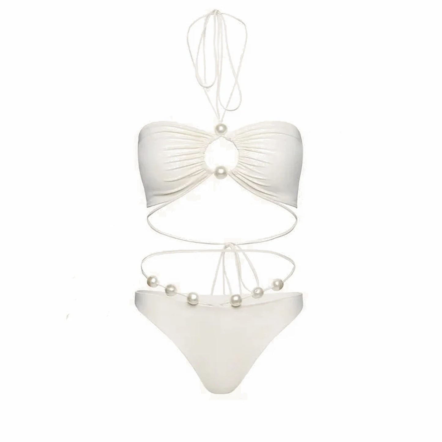 PearlLuxe™ 3-Piece Bikini Set with Cover-Up