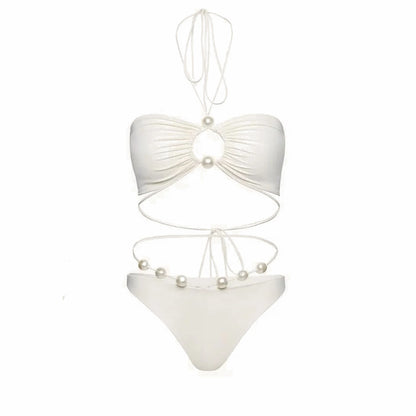 PearlLuxe™ 3-Piece Bikini Set with Cover-Up