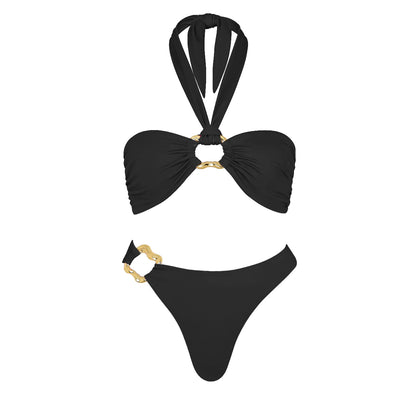 PearlLuxe™ 3-Piece Bikini Set with Cover-Up