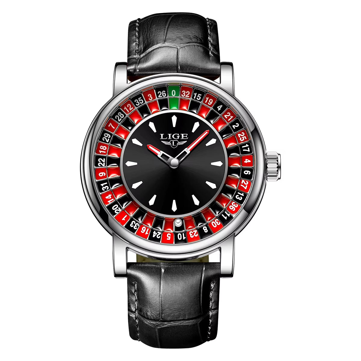 Avenox™ Roulette Dial Leather Watch
